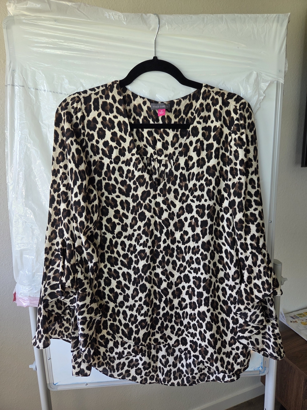 Leopard Print Blouse - Neutral Brown Animal Print Top